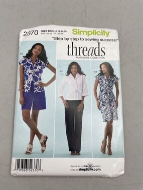 Simplicity Threads 2370 Step by Step Sewing Pattern Size 8-16 Jacket Skirt Pants